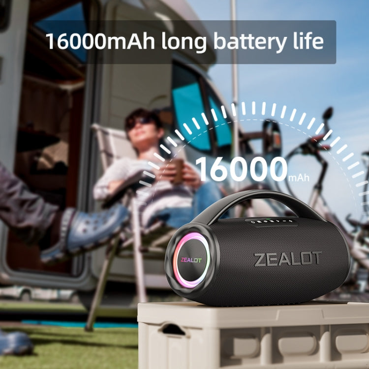 Zealot S97 80W Outdoor Portable RGB Light Bluetooth Speaker(Black) - free shipping - PMC Jewellery - Order now!
