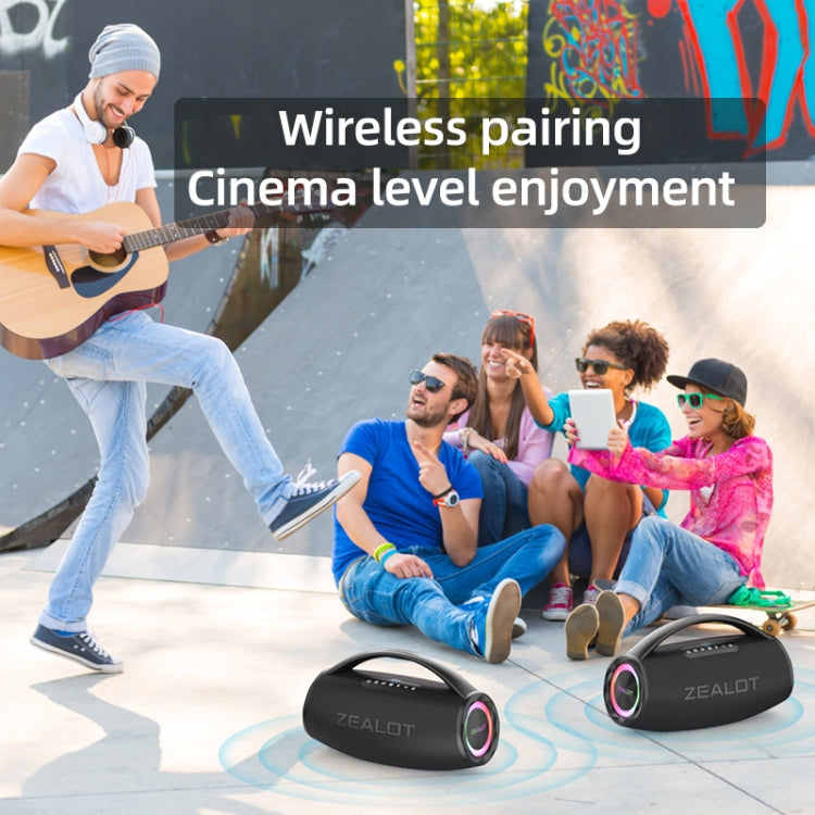 Zealot S97 80W Outdoor Portable RGB Light Bluetooth Speaker(Grey) - free shipping - PMC Jewellery - Order now!