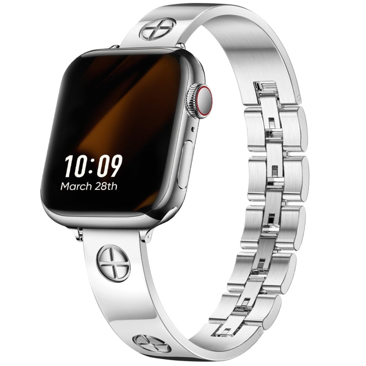 For Apple Watch Ultra 49mm Cross Bracelet Stainless Steel Watch Band(Silver) - free shipping - PMC TechLife - Order now!