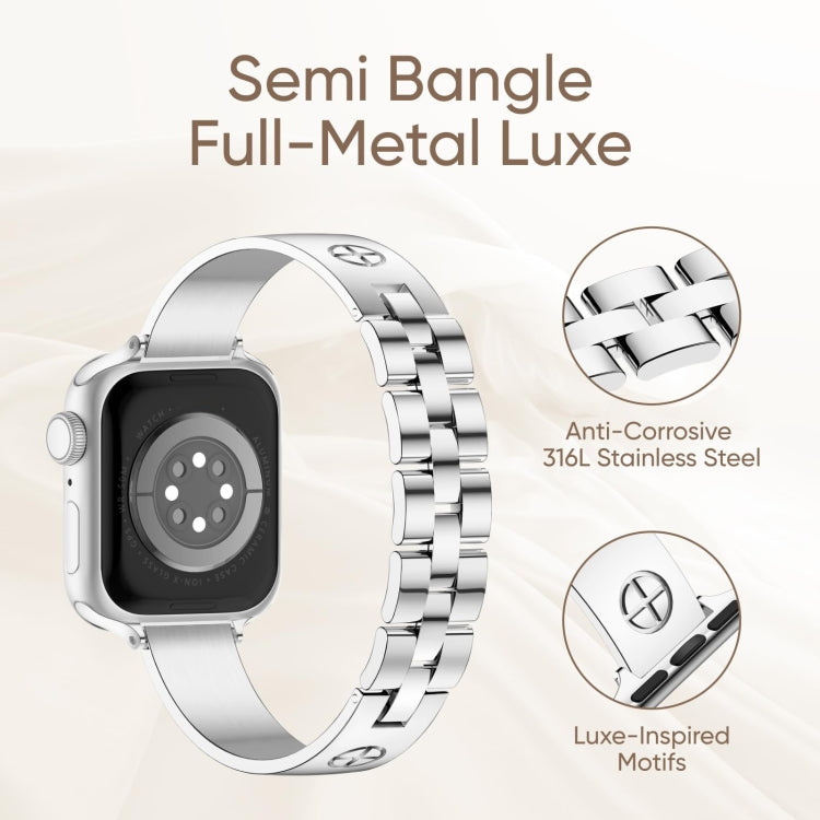 For Apple Watch Series 6 44mm Cross Bracelet Stainless Steel Watch Band(Black) - free shipping - PMC TechLife - Order now!
