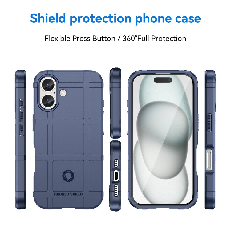 For iPhone 16 Plus Full Coverage Shockproof TPU Phone Case(Blue) - iPhone 16 Plus Cases by PMC TechLife | Online Shopping South Africa | PMC TechLife | Buy Now Pay Later Mobicred