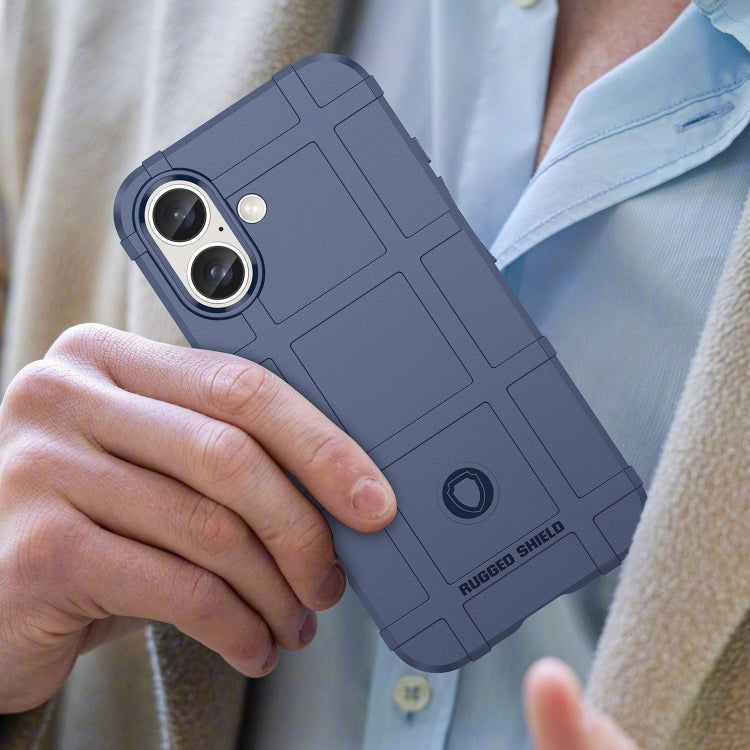 For iPhone 16 Full Coverage Shockproof TPU Phone Case(Blue) - iPhone 16 Cases by PMC TechLife | Online Shopping South Africa | PMC TechLife | Buy Now Pay Later Mobicred