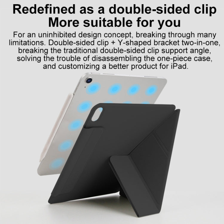 For iPad Air 11 2025 / 2024 Y-Shape Double-sided Clip Magnetic Smart Tablet Case(Black) - free shipping - PMC TechLife - Order now!