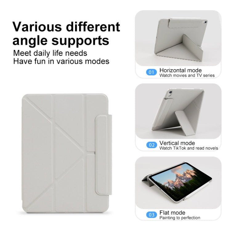 For iPad Pro 13 2024 Y-Shape Double-sided Clip Magnetic Smart Tablet Case(Light Grey) - iPad Pro 13 2024 Cases by PMC TechLife | Online Shopping South Africa | PMC TechLife | Buy Now Pay Later Mobicred