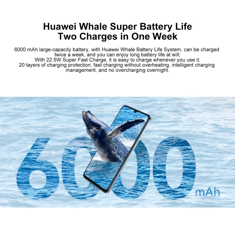 HUAWEI Enjoy 70S, 8GB+256GB, Side Fingerprint Identification, 6.75 inch HarmonyOS 4.2 Octa Core 2.4GHz, Network: 4G, Not Support Google Play(Blue) - free shipping - PMC Jewellery - Order now!