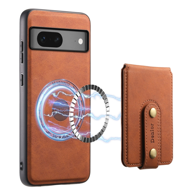 For Google Pixel 7 5G Denior D14 NK Retro Pattern MagSafe Magnetic Card Holder Leather Phone Case(Brown) - free shipping - PMC TechLife - Order now!