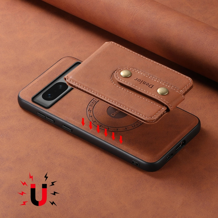 For Google Pixel 7 5G Denior D14 NK Retro Pattern MagSafe Magnetic Card Holder Leather Phone Case(Brown) - free shipping - PMC TechLife - Order now!
