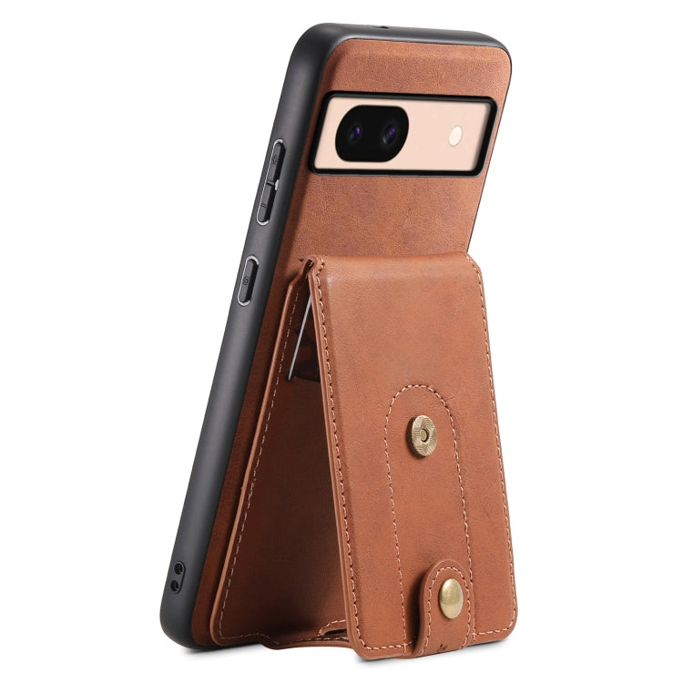 For Google Pixel 8a Denior D14 NK Retro Pattern MagSafe Magnetic Card Holder Leather Phone Case(Brown) - free shipping - PMC TechLife - Order now!