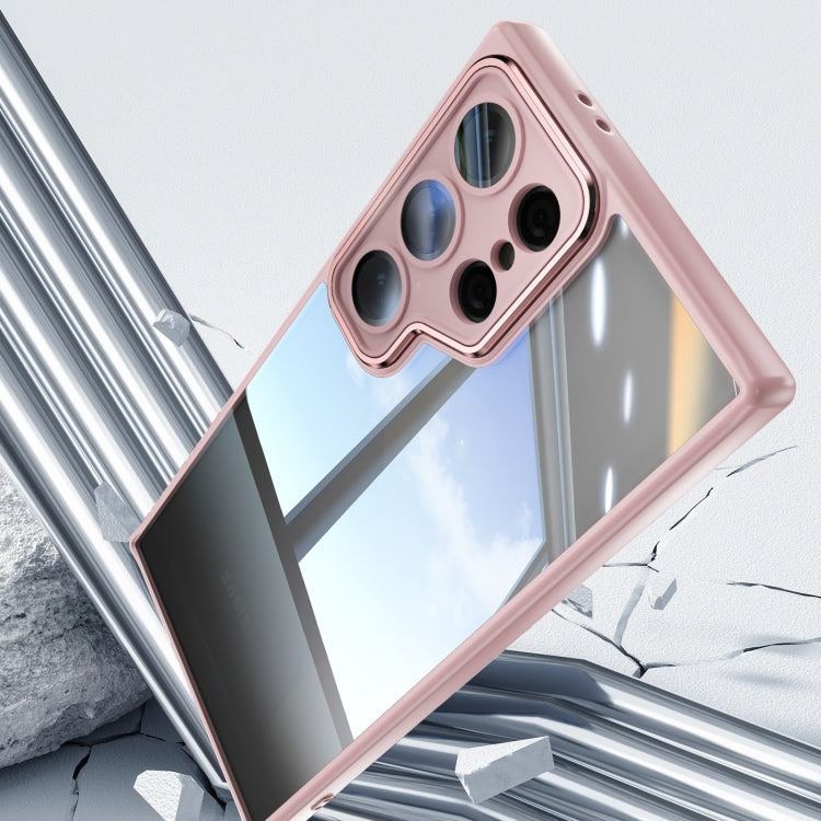 For Samsung Galaxy S25 Ultra 5G Acrylic Hybrid TPU Armor Shockproof Phone Case(Pink) - Galaxy S25 Ultra 5G Cases by PMC Jewellery | Online Shopping South Africa | PMC Jewellery | Buy Now Pay Later Mobicred
