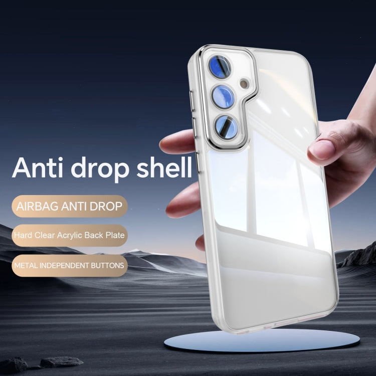 For Samsung Galaxy S25 5G Acrylic Hybrid TPU Armor Shockproof Phone Case(Transparent) - Galaxy S25 5G Cases by PMC Jewellery | Online Shopping South Africa | PMC Jewellery | Buy Now Pay Later Mobicred