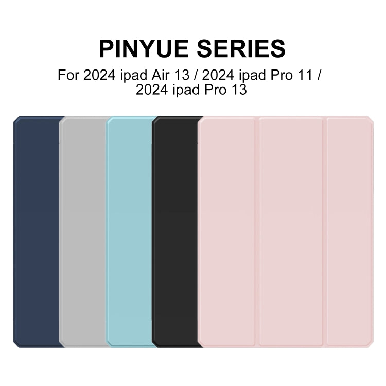 For iPad Pro 13 2024 Mutural Pinyue Series Smart Leather Tablet Case(Pink) - free shipping - PMC TechLife - Order now!