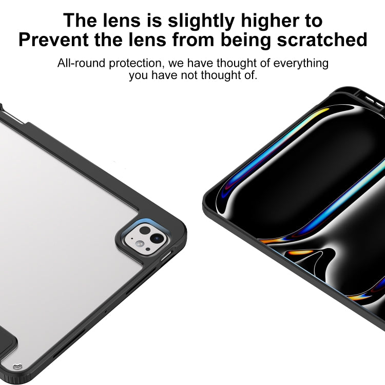 For iPad Air 13 2025 / 2024 Mutural Pinyue Series Smart Leather Tablet Case(Black) - free shipping - PMC TechLife - Order now!