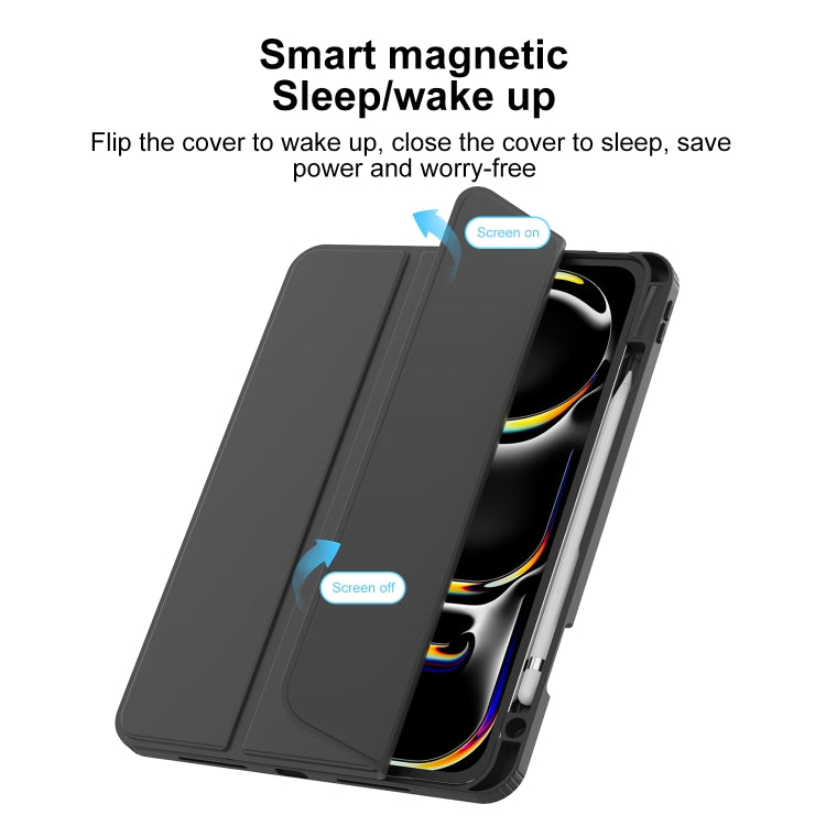 For iPad Air 13 2025 / 2024 Mutural Pinyue Series Smart Leather Tablet Case(Black) - free shipping - PMC TechLife - Order now!