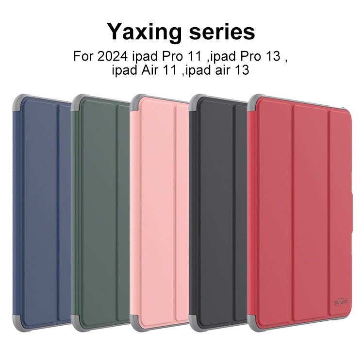 For iPad Pro 11 2024 Mutural PC Hybrid TPU Leather Smart Tablet Case(Dark Green) - iPad Pro 11 2024 Cases by Mutural | Online Shopping South Africa | PMC TechLife | Buy Now Pay Later Mobicred