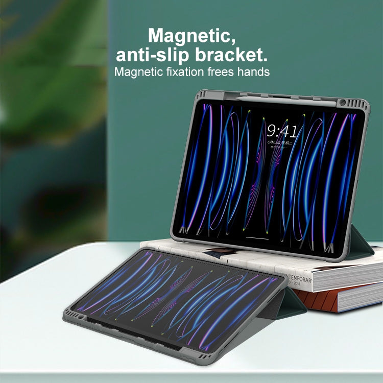 For iPad Air 11 2025 / 2024 Mutural PC Hybrid TPU Leather Smart Tablet Case(Black) - iPad Air 11 2025 / 2024 Cases by Mutural | Online Shopping South Africa | PMC TechLife | Buy Now Pay Later Mobicred