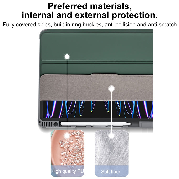 For iPad Pro 13 2024 Mutural PC Hybrid TPU Leather Smart Tablet Case(Pink) - free shipping - PMC TechLife - Order now!