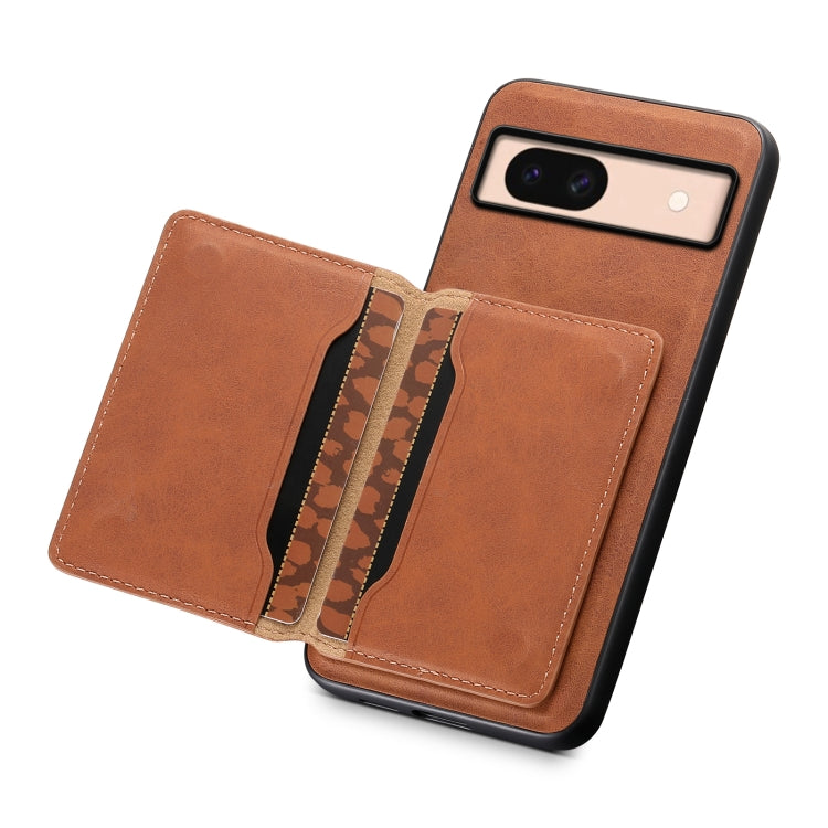 For Google Pixel 8a Denior D13 Retro Texture Leather MagSafe Card Bag Phone Case(Brown) - free shipping - PMC TechLife - Order now!