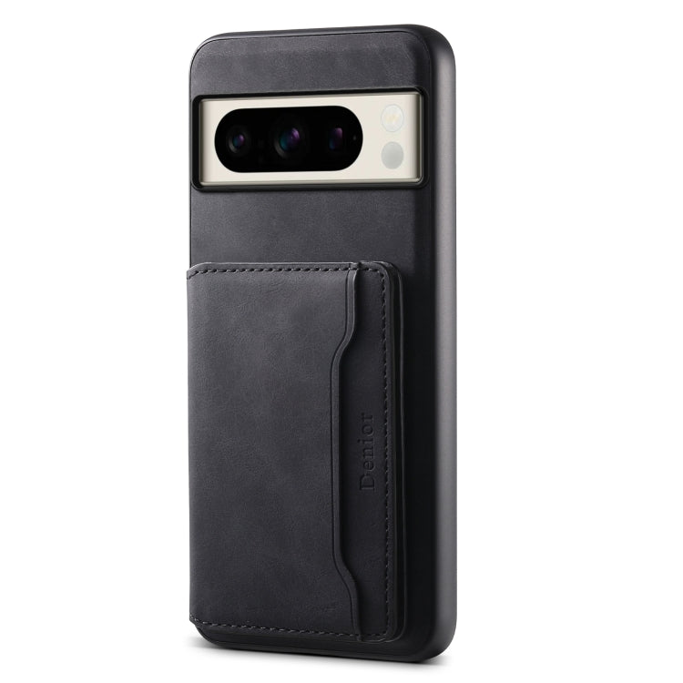 For Google Pixel 8 Pro Denior D13 Retro Texture Leather MagSafe Card Bag Phone Case(Black) - Google Cases by Denior | Online Shopping South Africa | PMC TechLife | Buy Now Pay Later Mobicred