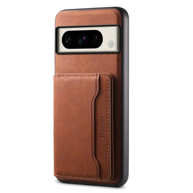 For Google Pixel 8 Pro Denior D13 Retro Texture Leather MagSafe Card Bag Phone Case(Brown) - Google Cases by Denior | Online Shopping South Africa | PMC TechLife | Buy Now Pay Later Mobicred