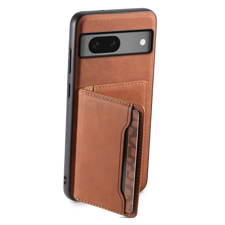For Google Pixel 7 5G Denior D13 Retro Texture Leather MagSafe Card Bag Phone Case(Brown) - free shipping - PMC TechLife - Order now!