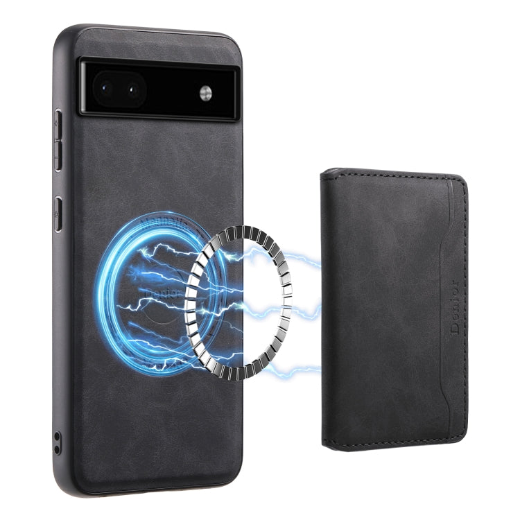 For Google Pixel 6a Denior D13 Retro Texture Leather MagSafe Card Bag Phone Case(Black) - free shipping - PMC TechLife - Order now!