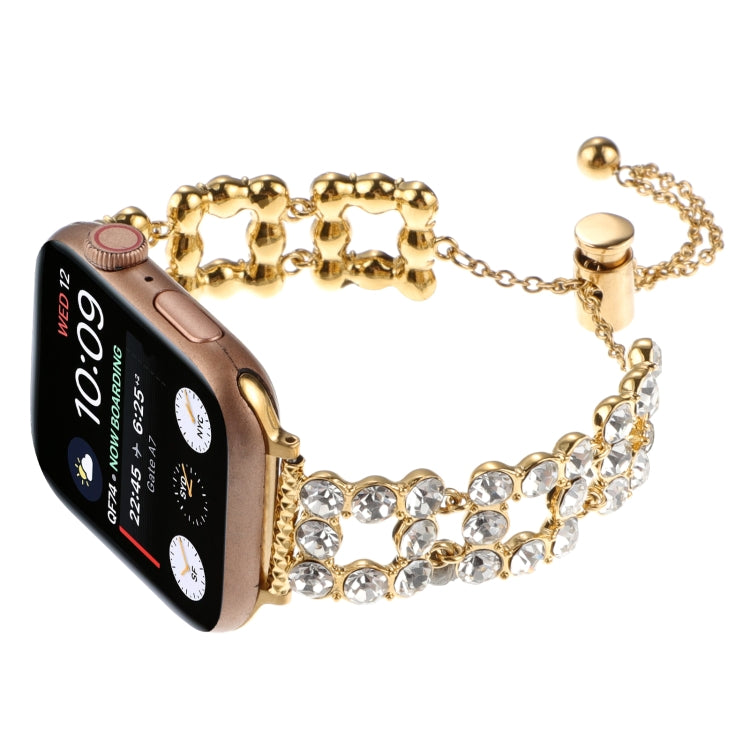 For Apple Watch Series 2 38mm Rhinestone Metal Bracelet Watch Band(Gold) - free shipping - PMC TechLife - Order now!