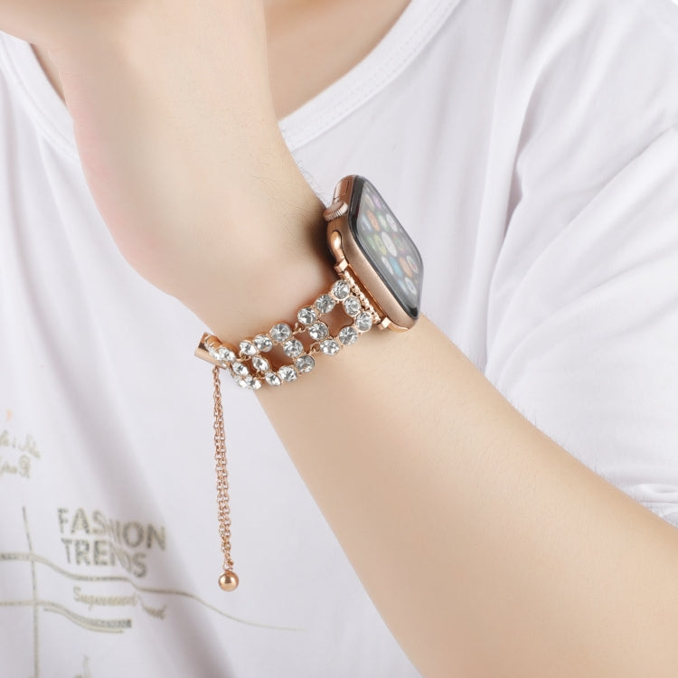 For Apple Watch 42mm Rhinestone Metal Bracelet Watch Band(Rose Gold) - free shipping - PMC TechLife - Order now!