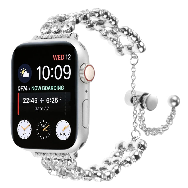 For Apple Watch 42mm Rhinestone Metal Bracelet Watch Band(Silver) - free shipping - PMC TechLife - Order now!
