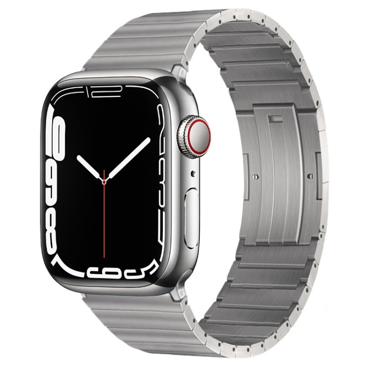 For Apple Watch Series 6 40mm PG60 Single Bead Bamboo Joint Titanium Metal Watch Band(Silver) - free shipping - PMC TechLife - Order now!