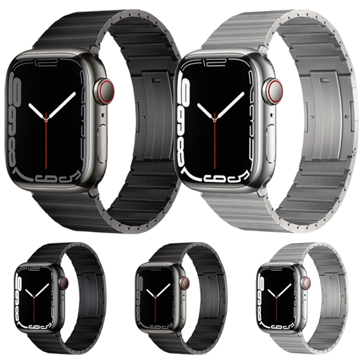 For Apple Watch SE 2022 44mm PG60 Single Bead Bamboo Joint Titanium Metal Watch Band(Silver) - free shipping - PMC TechLife - Order now!