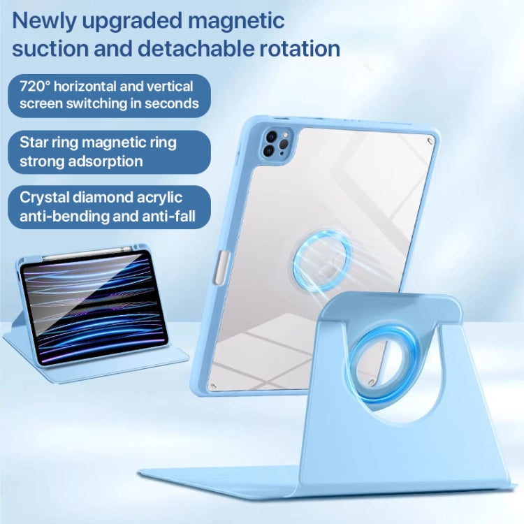 For iPad Air 11 2025 / 2024 Magnetic Split Leather Smart Tablet Case with Pen Slot(White) - iPad Air 11 2025 / 2024 Cases by PMC TechLife | Online Shopping South Africa | PMC TechLife | Buy Now Pay Later Mobicred