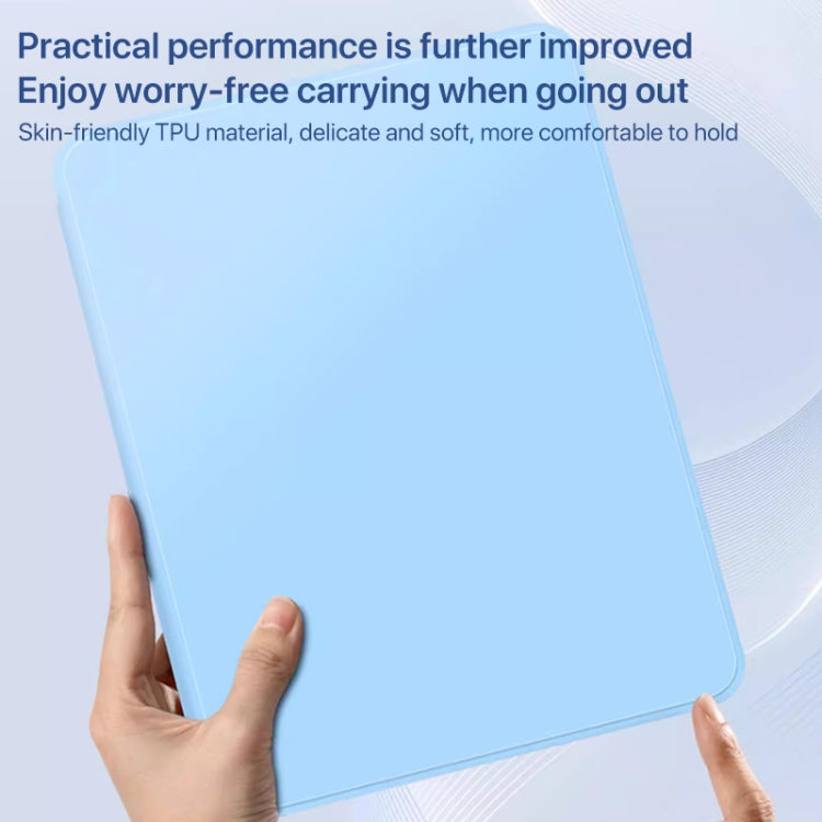 For iPad Air 11 2025 / 2024 Magnetic Split Leather Smart Tablet Case with Pen Slot(Sky Blue) - iPad Air 11 2025 / 2024 Cases by PMC TechLife | Online Shopping South Africa | PMC TechLife | Buy Now Pay Later Mobicred