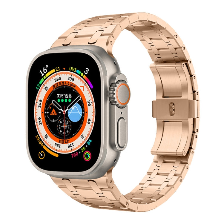 For Apple Watch Ultra 2 49mm PG94 Dual-link Modified Stainless Steel Watch Band(Rose Gold) - free shipping - PMC TechLife - Order now!