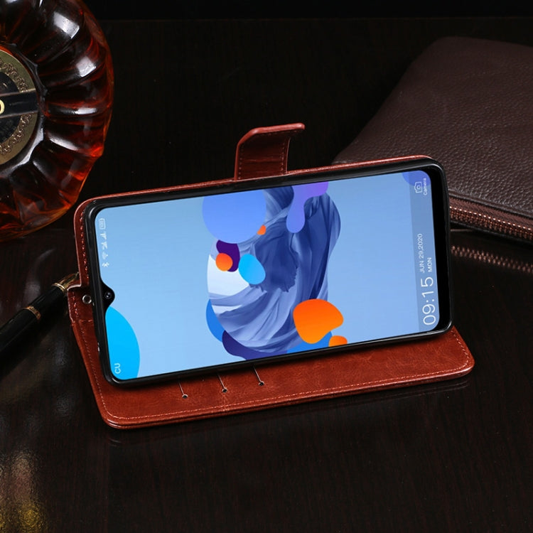 For Oukitel C19 idewei Crazy Horse Texture Horizontal Flip Leather Case with Holder & Card Slots & Wallet(White) - free shipping - PMC Jewellery - Order now!