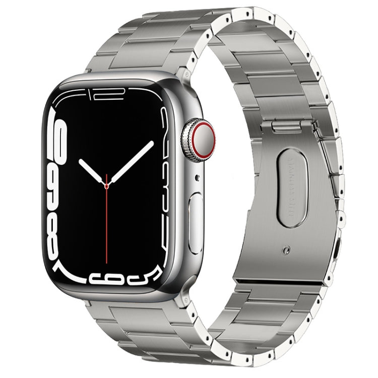 For Apple Watch Series 3 38mm PG63 Three-Bead Protrusion Titanium Metal Watch Band(Silver) - free shipping - PMC TechLife - Order now!