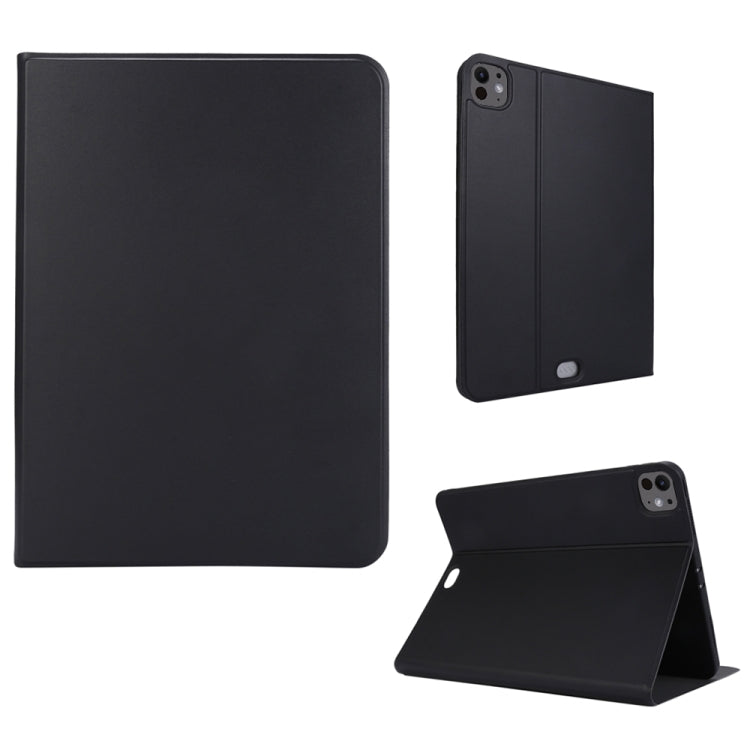 For iPad Pro 13 2024 Stretch Voltage Plain Leather Smart Tablet Case(Black) - iPad Pro 13 2024 Cases by PMC TechLife | Online Shopping South Africa | PMC TechLife | Buy Now Pay Later Mobicred