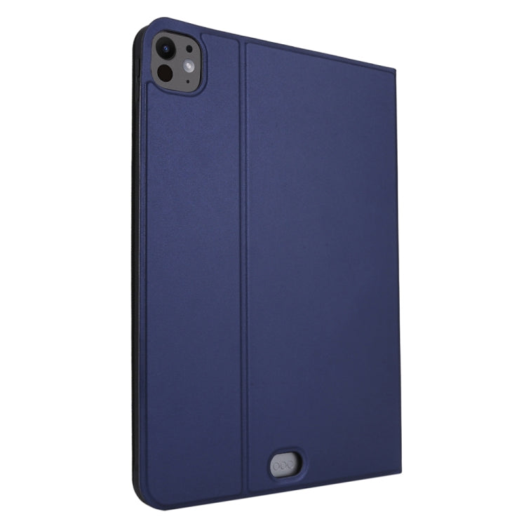 For iPad Pro 13 2024 Stretch Voltage Plain Leather Smart Tablet Case(Dark Blue) - free shipping - PMC TechLife - Order now!