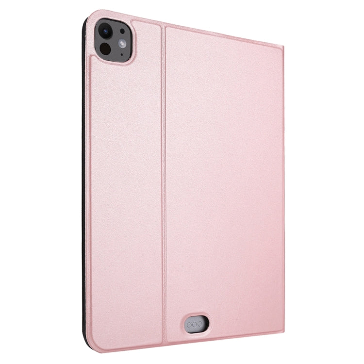 For iPad Pro 11 2024 Stretch Voltage Plain Leather Smart Tablet Case(Rose Gold) - iPad Pro 11 2024 Cases by PMC TechLife | Online Shopping South Africa | PMC TechLife | Buy Now Pay Later Mobicred