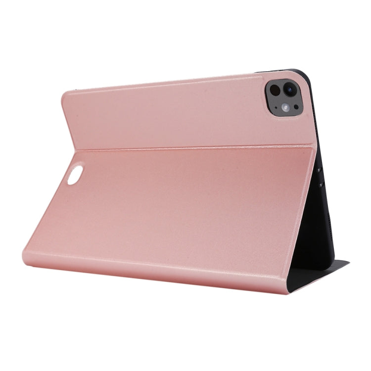 For iPad Pro 11 2024 Stretch Voltage Plain Leather Smart Tablet Case(Rose Gold) - iPad Pro 11 2024 Cases by PMC TechLife | Online Shopping South Africa | PMC TechLife | Buy Now Pay Later Mobicred
