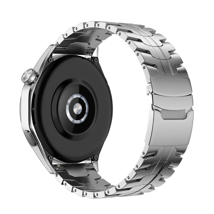 22mm Dual Safety Buckle Turtle Buckle Stainless Steel Watch Band(Silver) - free shipping - PMC TechLife - Order now!