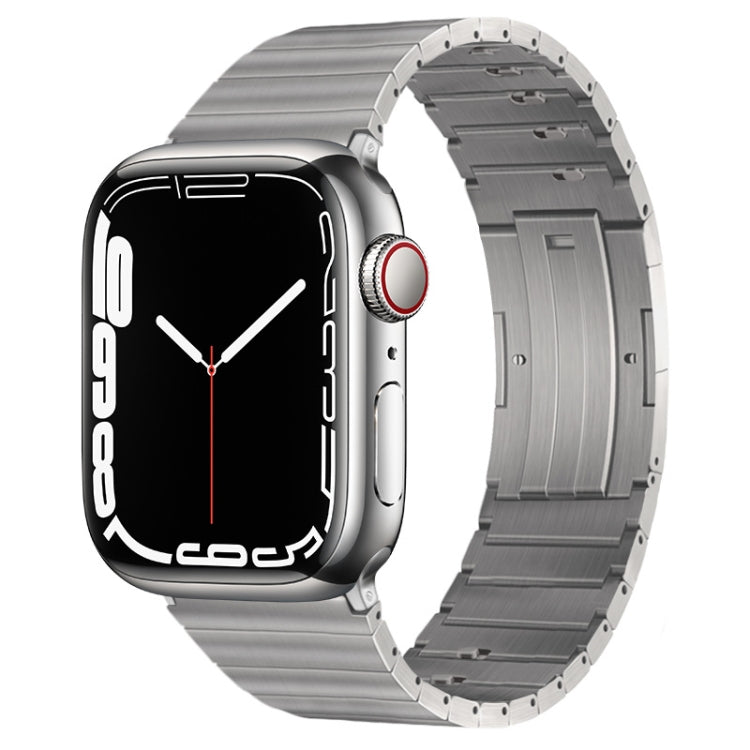 For Apple Watch SE 2022 40mm PG65 Single Bead Bamboo Joint Spring Bars Titanium Metal Watch Band(Silver) - free shipping - PMc TechLife - Order now!