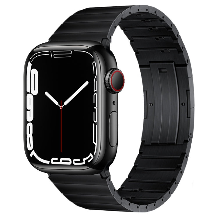 For Apple Watch Series 3 42mm PG65 Single Bead Bamboo Joint Spring Bars Titanium Metal Watch Band(Black) - free shipping - PMc TechLife - Order now!