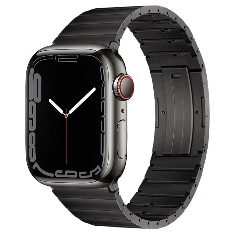 For Apple Watch Series 2 42mm PG65 Single Bead Bamboo Joint Spring Bars Titanium Metal Watch Band(Graphite Black) - free shipping - PMc TechLife - Order now!