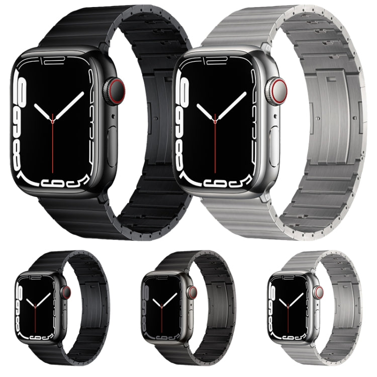 For Apple Watch Series 4 40mm PG65 Single Bead Bamboo Joint Spring Bars Titanium Metal Watch Band(Graphite Black) - free shipping - PMc TechLife - Order now!