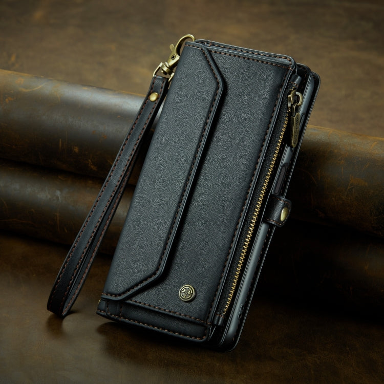 For Samsung Galaxy S20+ CaseMe C36 Card Slots Zipper Wallet RFID Anti-theft Leather Phone Case(Black) - free shipping - PMC Jewellery - Order now!