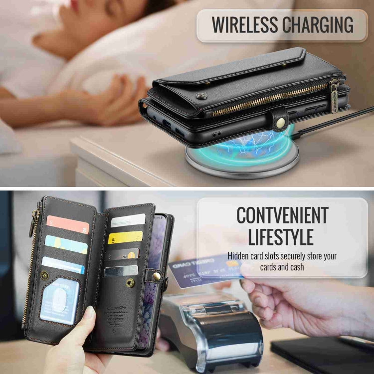 For Samsung Galaxy S20+ CaseMe C36 Card Slots Zipper Wallet RFID Anti-theft Leather Phone Case(Black) - free shipping - PMC Jewellery - Order now!