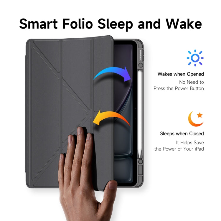 For iPad Air 13 2024 / 2025 DUX DUCIS Magi Series Smart Leather Tablet Case(Grey) - free shipping - PMC TechLife - Order now!