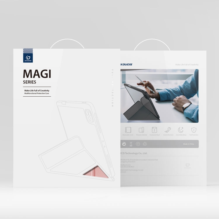 For iPad Pro 11 2024 DUX DUCIS Magi Series Smart Leather Tablet Case(Pink) - free shipping - PMC TechLife - Order now!