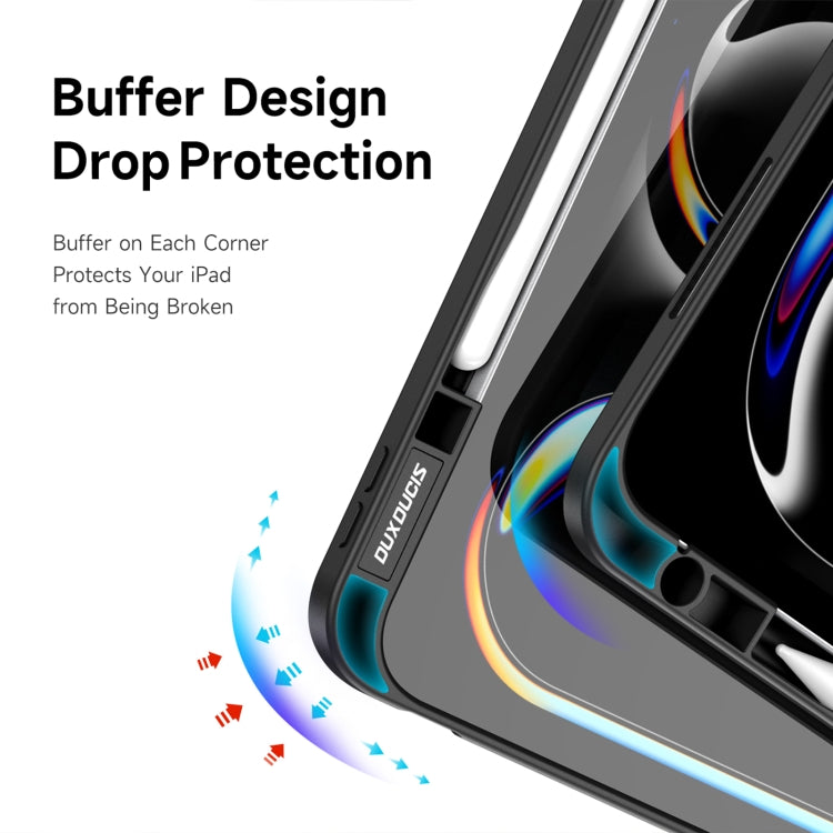 For iPad Pro 13 2024 DUX DUCIS Magi Series Smart Leather Tablet Case(Black) - free shipping - PMC TechLife - Order now!