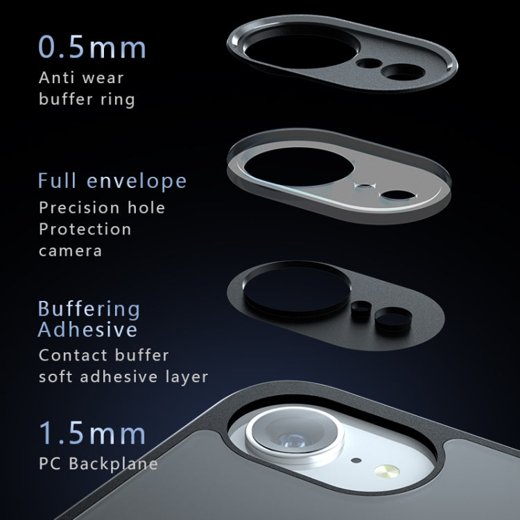 For iPhone 16e Armor Precise Hole PC Hybrid TPU Phone Case(Frosted Black) - iPhone 16e Cases by PMC TechLife | Online Shopping South Africa | PMC TechLife | Buy Now Pay Later Mobicred